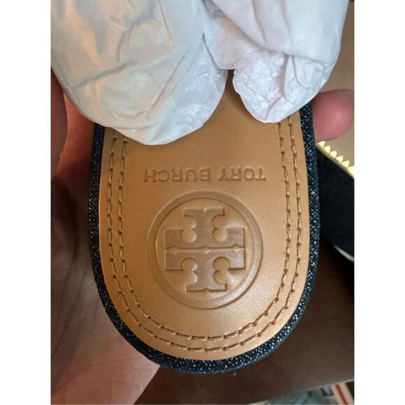 NEW TORY BURCH ROSALIND 20MM MULE PRINTED SUEDE - Blue - Picture 4 of 12